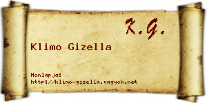 Klimo Gizella névjegykártya